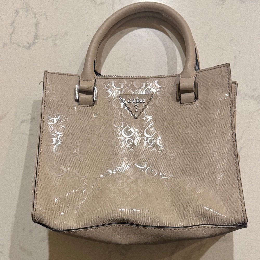 Guess Taupe Satchel Bag